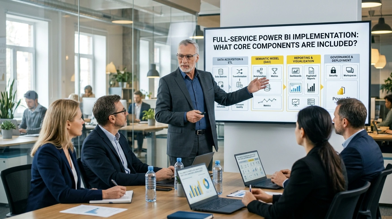 Full-service Power BI Implementation: What Core Components Are Included?
