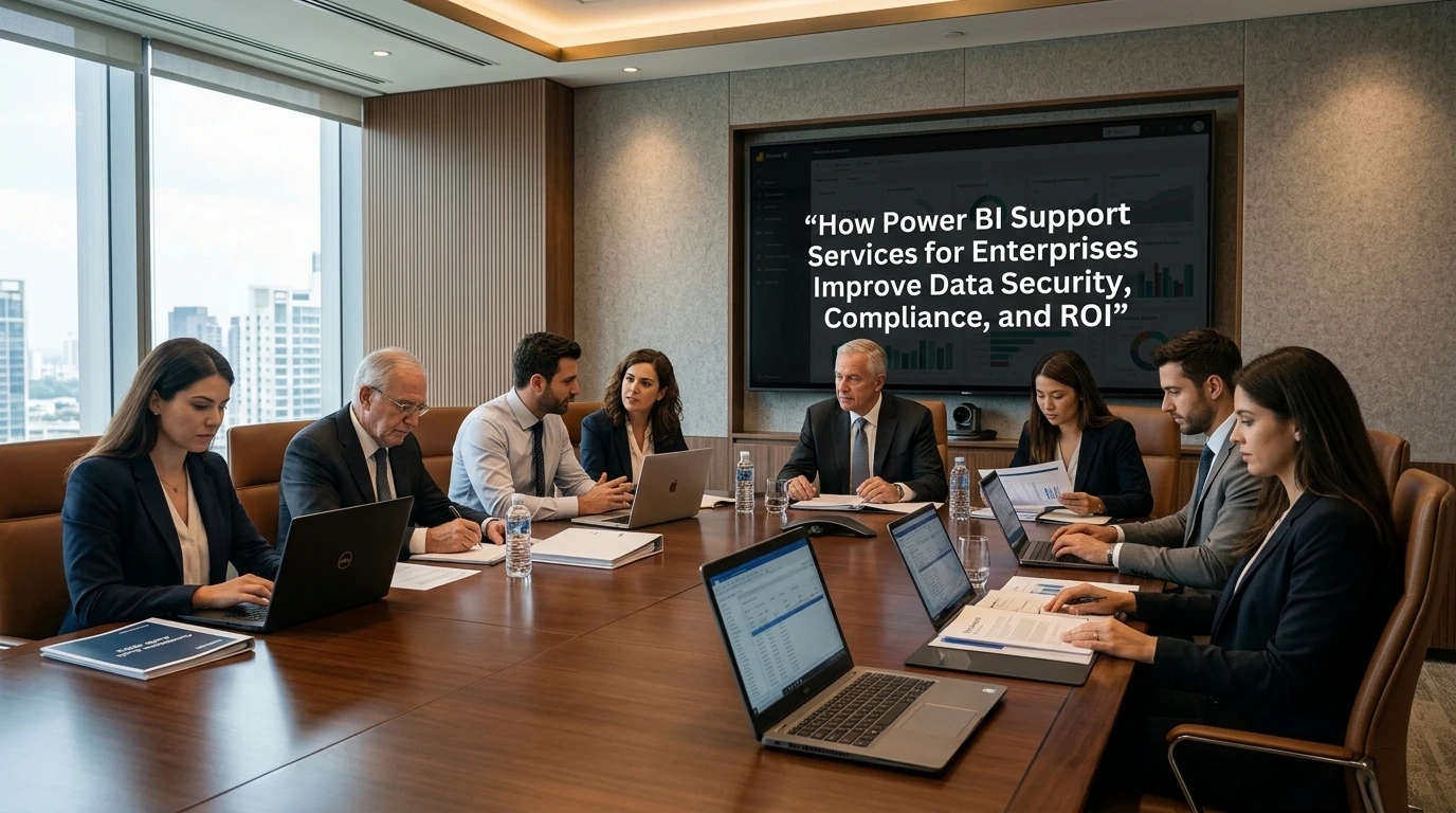 How Power BI Support Services for Enterprises Improve Data Security, Compliance, and ROI 