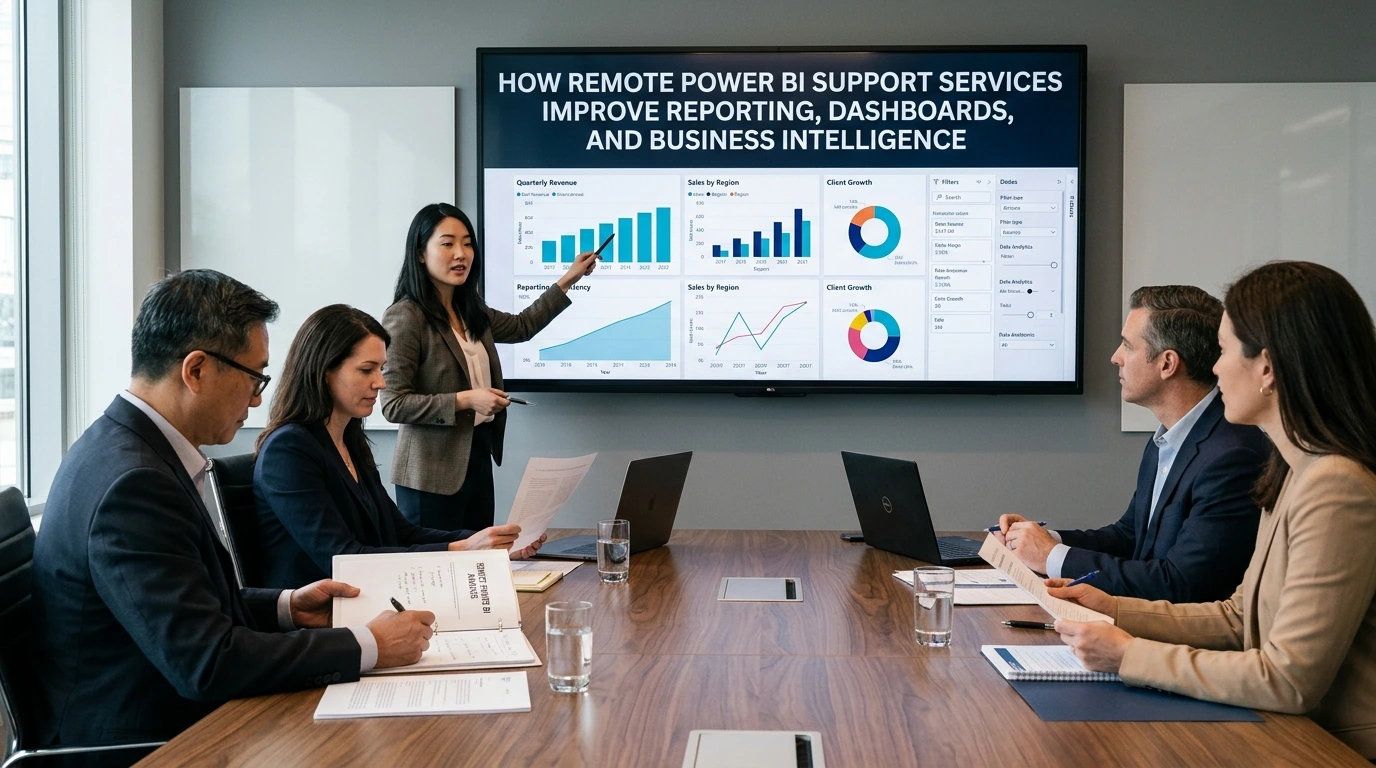 How Remote Power BI Support Services Improve Reporting, Dashboards, and Business Intelligence 