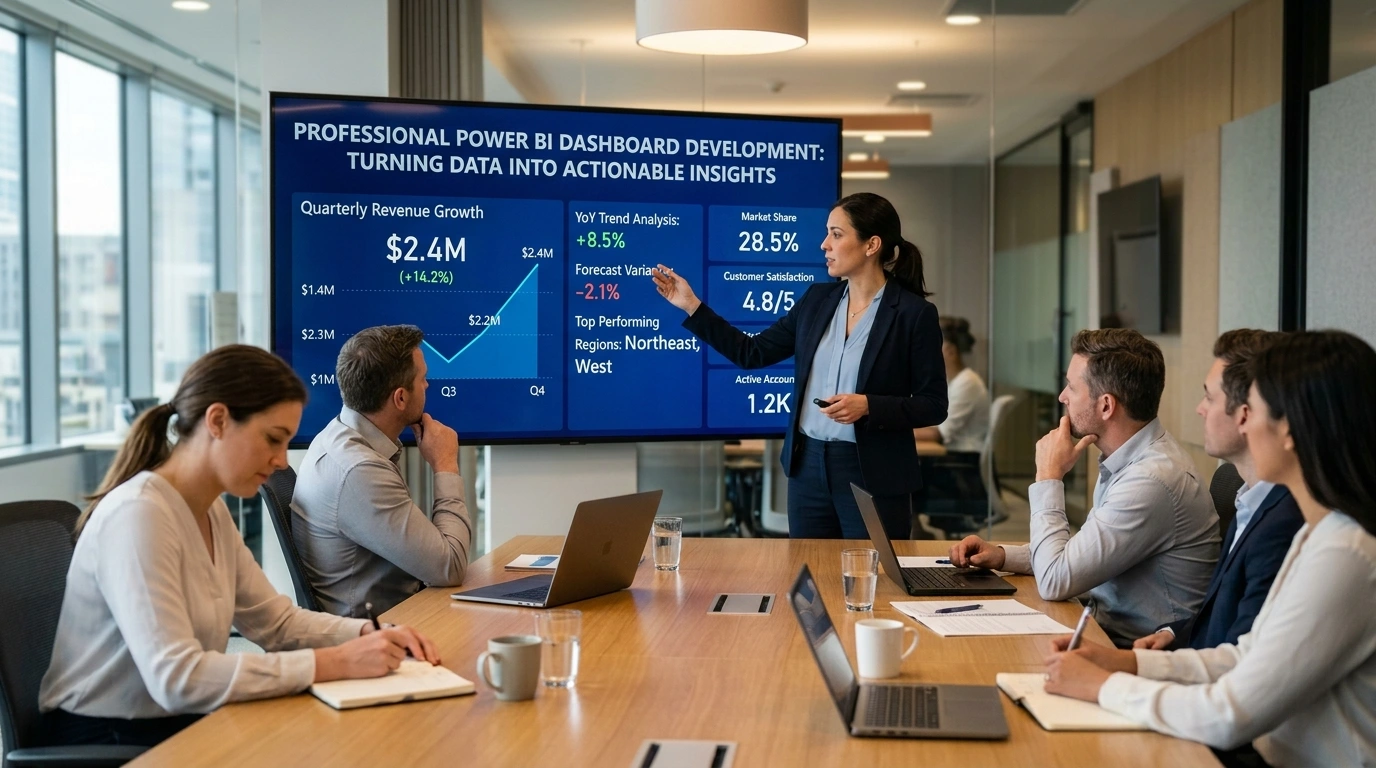 Professional Power BI Dashboard Development: Turning Data Into Actionable Insights

