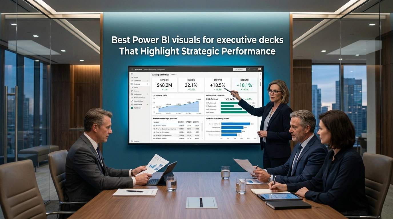 Best Power BI visuals for executive decks That Highlight Strategic Performance
