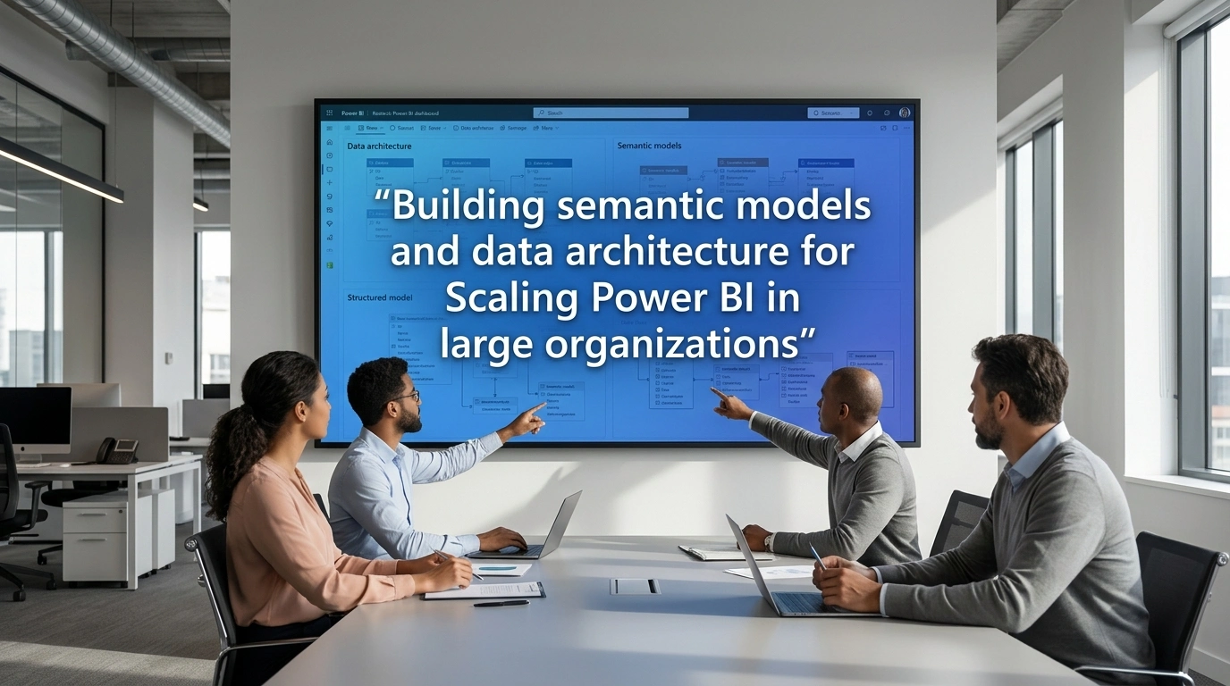 Building semantic models and data architecture for Scaling Power BI in large organizations
