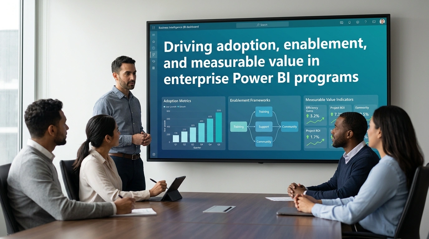 Driving adoption, enablement, and measurable value in enterprise Power BI programs
