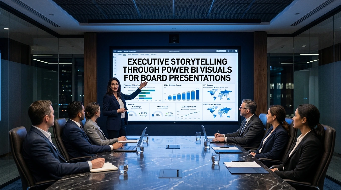Executive Storytelling Through Power BI Visuals for Board Presentations
