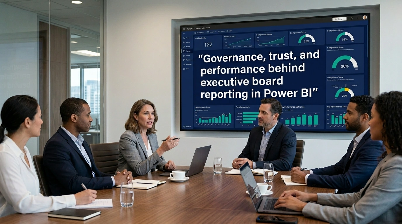 Governance, trust, and performance behind executive board reporting in Power BI
