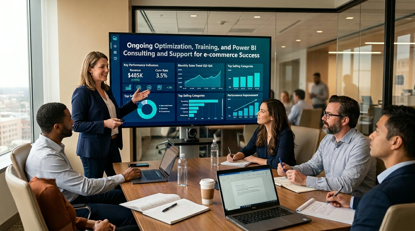 Ongoing Optimization, Training, and Power BI Consulting and Support for e-commerce Success
