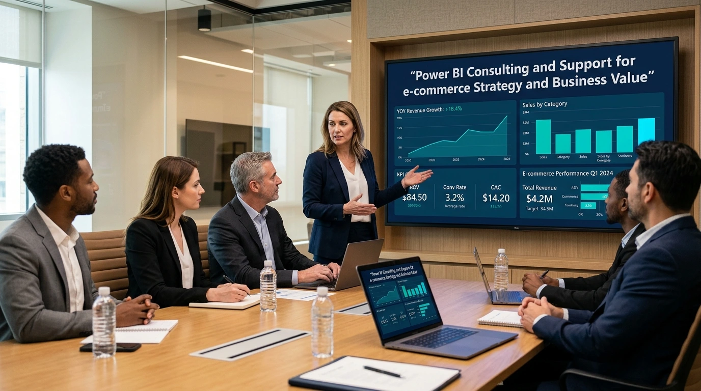 Power BI Consulting and Support for e-commerce Strategy and Business Value
