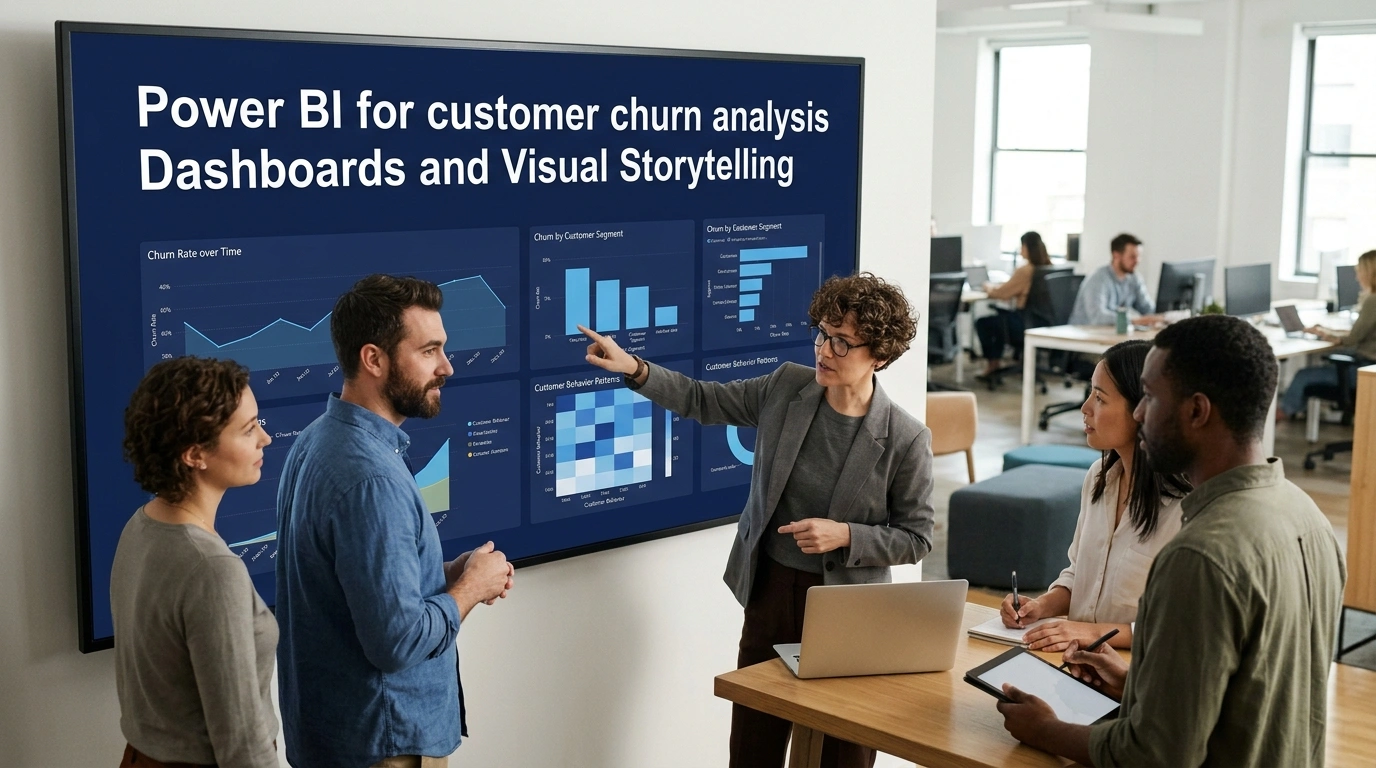 Power BI for customer churn analysis Dashboards and Visual Storytelling
