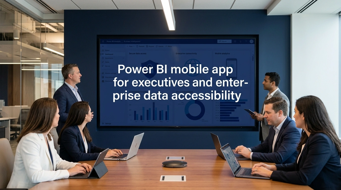 Power BI mobile app for executives and enterprise data accessibility
