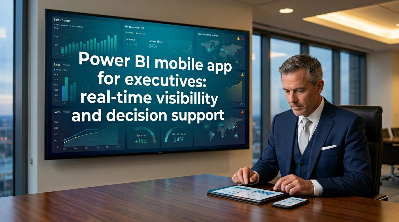Power BI mobile app for executives: real-time visibility and decision support
