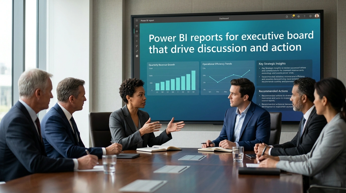 Power BI reports for executive board that drive discussion and action
