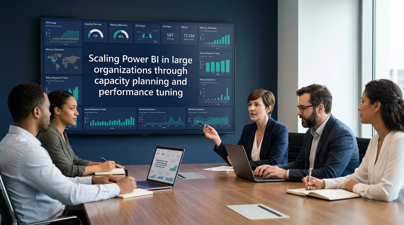 Scaling Power BI in large organizations through capacity planning and performance tuning
