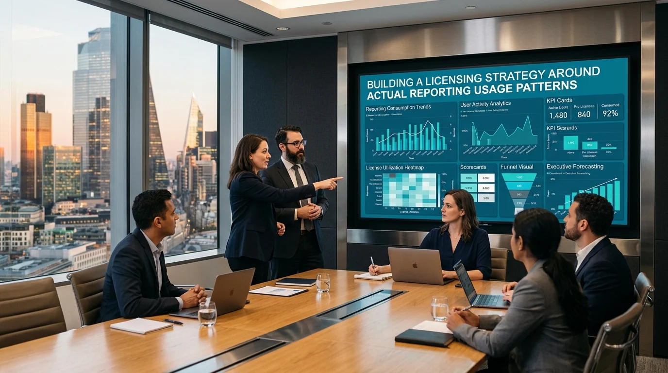 Building a licensing strategy around actual reporting usage patterns

