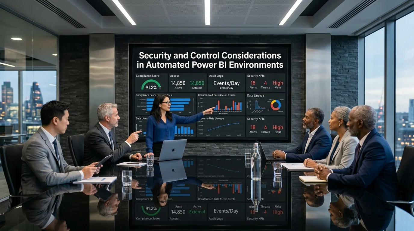 Security and Control Considerations in Automated Power BI Environments
